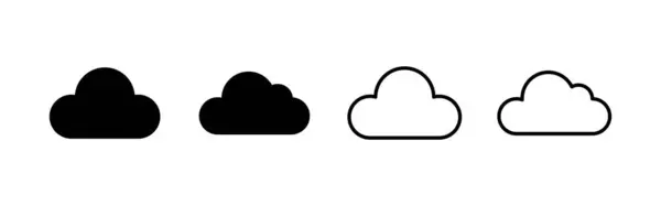 Felhő Ikon Vektor Felhő Jel Szimbólum — Stock Vector