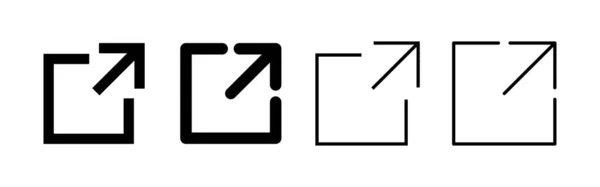 Enlace Externo Vector Icono Signo Enlace Símbolo Símbolo Hipervínculo — Archivo Imágenes Vectoriales