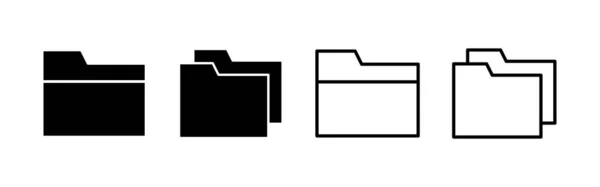 文件夹图标向量 文件夹符号和符号 — 图库矢量图片
