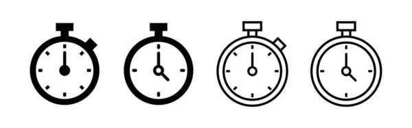 Kronometre Simge Vektörü Zamanlayıcı Işareti Sembol Geri Sayım Simgesi Zaman — Stok Vektör