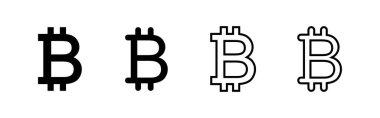 Bitcoin simge vektörü. Bitcoin işareti ve sembol. ödeme sembolü. şifreleme para birimi logosu