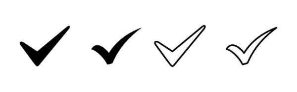 Cochez Icône Vectorielle Cochez Signe Symbole — Image vectorielle
