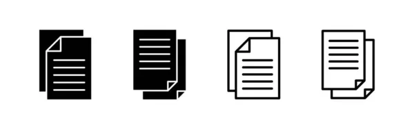 Dokument Icon Vektor Papierzeichen Und Symbol Dateisymbol — Stockvektor