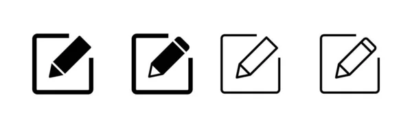Modifier Vecteur Icône Modifier Signe Symbole Document Modifier Icône Texte — Image vectorielle