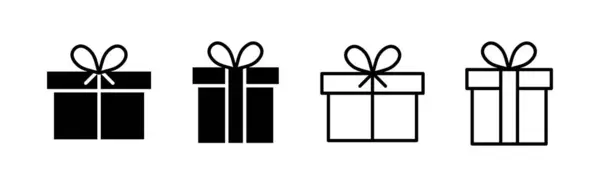 礼物图标向量 礼物的标志和符号 生日礼物 — 图库矢量图片