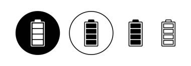 Battery icon vector for web and mobile app. battery charging sign and symbol. battery charge level