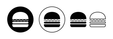 Burger icon vector for web and mobile app. burger sign and symbol. hamburger