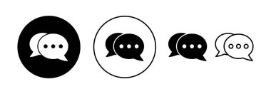 Chat icon vector for web and mobile app. speech bubble sign and symbol. comment icon. message