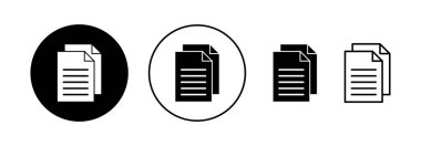 Document icon vector for web and mobile app. Paper sign and symbol. File Icon