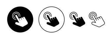 Hand click icon vector for web and mobile app. pointer sign and symbol. hand cursor icon