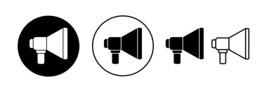 Web ve mobil uygulama için megafon simgesi vektörü. Hoparlör işareti ve sembol