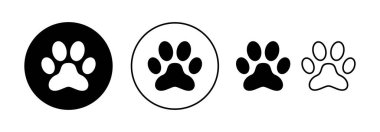Web ve mobil uygulama için Paw simgesi vektörü. Pençe izi ve sembol. köpek ya da kedi pençesi