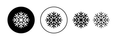 Web ve mobil uygulama için kar simgesi vektörü. kar tanesi işareti ve sembol