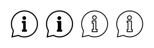 Info Signe Icône Vecteur Propos Nous Signe Symbole Icône Faq — Image vectorielle