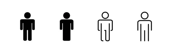 Vettore Icona Dell Uomo Segno Simbolo Maschile Simbolo Umano — Vettoriale Stock