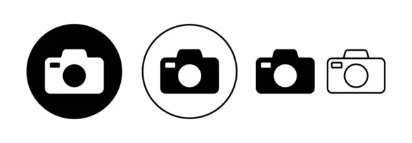 Camera Icon Vector Web Mobile App Photo Camera Sign Symbol — Stok Vektör
