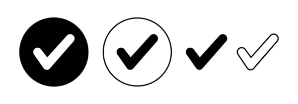 Check Mark Icon Vector Web Mobile App Tick Mark Sign – Stock-vektor