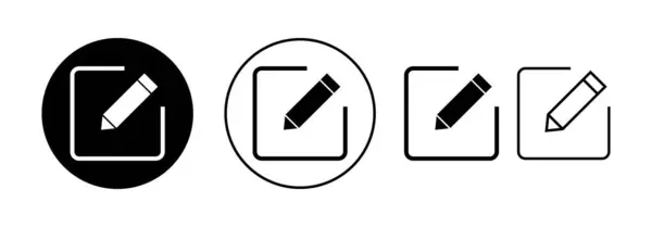Edit Icon Vector Web Mobile App Edit Document Sign Symbol — Vetor de Stock