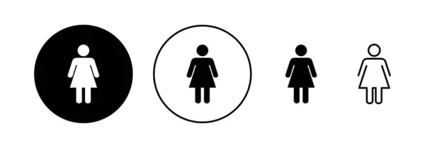 Female Icon Vector Web Mobile App Woman Sign Symbol — Archivo Imágenes Vectoriales