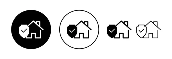 Home Insurance Ikon Vektor Web Mobil Alkalmazás Otthoni Védjegy Szimbólum — Stock Vector