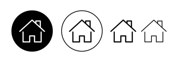Vecteur Icônes Maison Pour Application Web Mobile Panneau Symbole Accueil — Image vectorielle