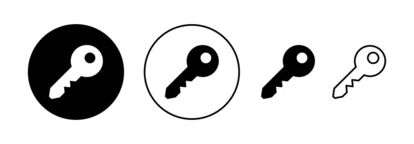 Vecteur Icônes Clés Pour Application Web Mobile Signe Symbole Clés — Image vectorielle