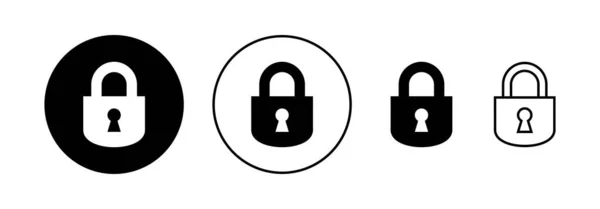 Заблокувати Вектор Піктограм Веб Мобільних Додатків Знак Символ Блокування Піктограма — стоковий вектор
