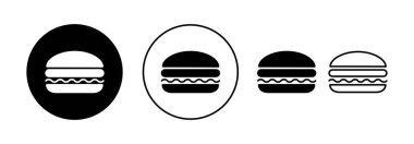 Burger icon vector for web and mobile app. burger sign and symbol. hamburger