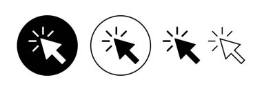 Click icon vector for web and mobile app. pointer arrow sign and symbol. cursor icon