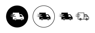 Delivery truck icon vector for web and mobile app. Delivery truck sign and symbol. Shipping fast delivery icon