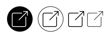 External link icon vector for web and mobile app. link sign and symbol. hyperlink symbol