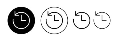 Web ve mobil uygulama için geçmiş simgesi vektörü. Son olay geçmişi işareti ve simgesi