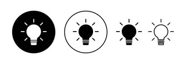 Web ve mobil uygulama için lamba simgesi vektörü. Ampul işareti ve sembol. fikir sembolü.