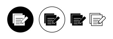 Web ve mobil uygulama için not simgesi vektörü. not defteri işareti ve sembol