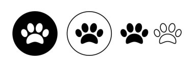 Web ve mobil uygulama için Paw simgesi vektörü. Pençe izi ve sembol. köpek ya da kedi pençesi
