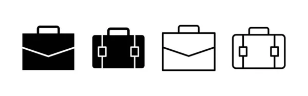 Briefcase Icoon Vector Koffers Symbool Bagagesymbool — Stockvector