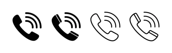 Chamar Vetor Ícone Sinal Telefone Símbolo Ícone Telefone Entre Contato — Vetor de Stock