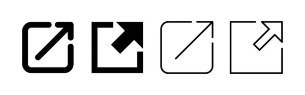 Vektor Ikon Link Eksternal Link Tanda Dan Simbol Simbol Hyperlink - Stok Vektor