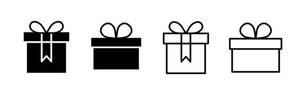 礼物图标向量 礼物的标志和符号 生日礼物 — 图库矢量图片