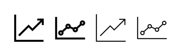 Rosnący Wektor Wykresu Znak Symbol Mapy Ikona Diagramu — Wektor stockowy
