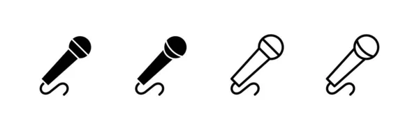 Mikrofonikon Vektor Karaokeskylt Och Symbol — Stock vektor