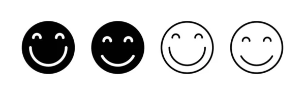 Glimlach Icoon Vector Glimlach Emoticon Icoon Feedbackteken Symbool — Stockvector