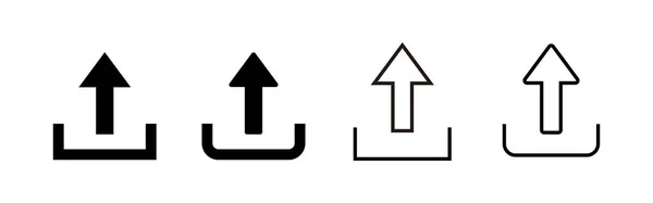 Subir Vector Icono Signo Símbolo Datos Carga — Archivo Imágenes Vectoriales