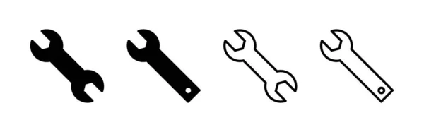 Ícone Vetor Chave Ícone Reparação Signo Ferramentas Símbolo —  Vetores de Stock