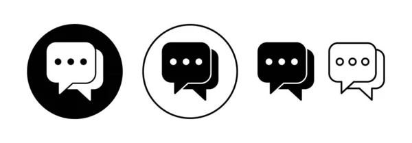 Chat Icon Vector Web Mobile App Speech Bubble Sign Symbol — Vetor de Stock