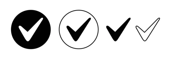 Check Mark Icon Vector Web Mobile App Tick Mark Sign — Stockový vektor