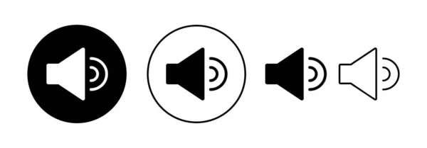 网络和移动应用程序的扬声器图标向量 卷号和符号 扬声器图标 声音符号 — 图库矢量图片