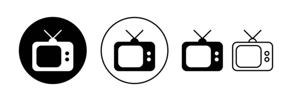 Εικονίδιο Τηλεόρασης Διάνυσμα Για Web Και Mobile App Τηλεοπτικό Σήμα — Διανυσματικό Αρχείο