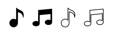 Müzik ikonu vektörü. nota işareti ve sembol