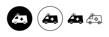 Ambulance icon vector for web and mobile app. ambulance truck sign and symbol. ambulance car